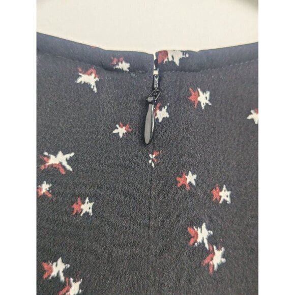 NEW - GAP Bell Sleeve Jumpsuit Black White Star Print Women's Size 10 - Picture 9 of 10